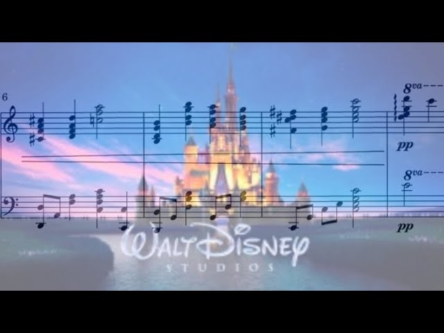 Music Sheet Disney Intro Piano Strings Ver ディズニー オープニング ピアノ 楽譜 Youtube