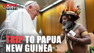 Pope prepares for trip to Papua New Guinea by meeting with indigenous leader