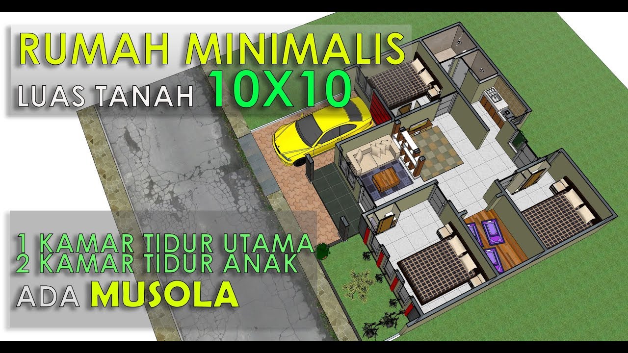 55 Ini Desain Rumah Ukuran 10x10 Terkeren Model Rumah