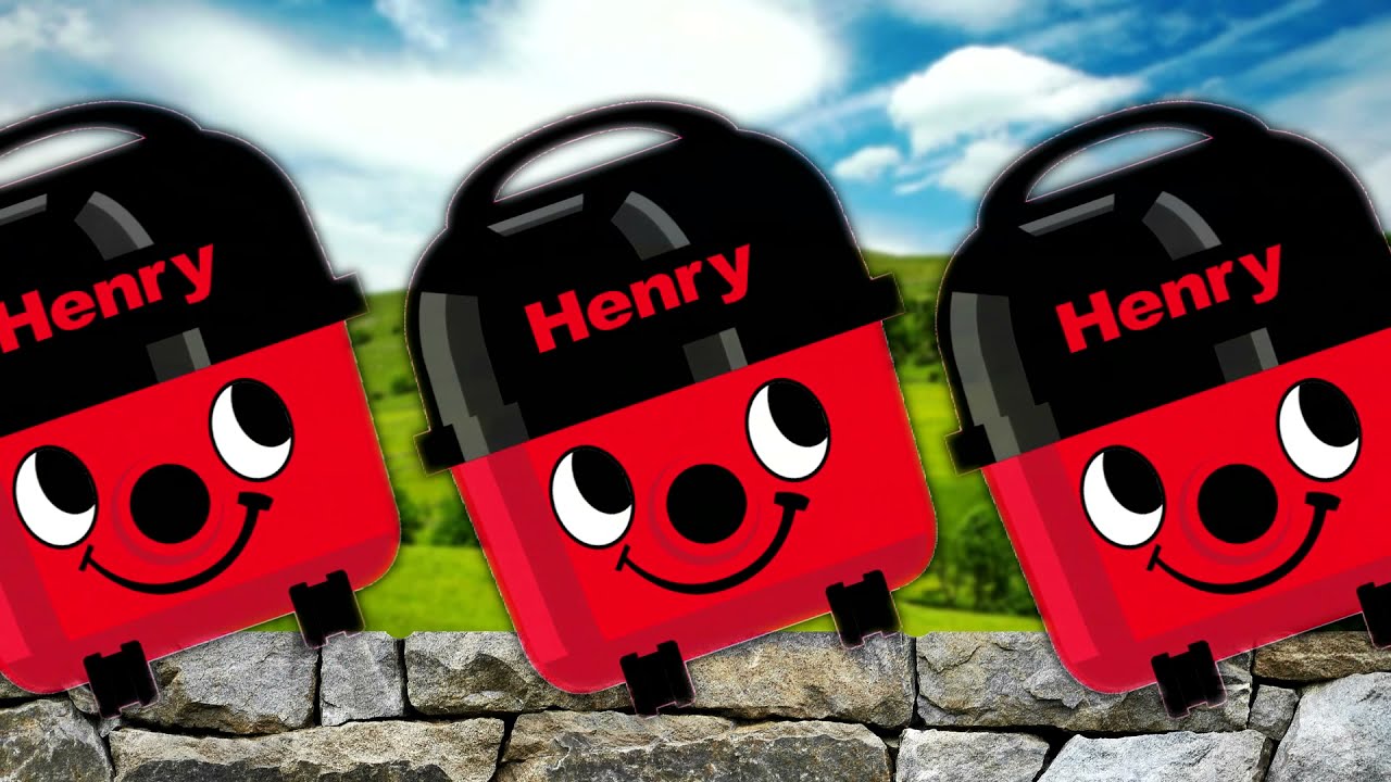 Henry the Hoover sitting on a wall 