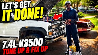1999 Chevy K3500 7.4 Vortec Tune-Up & Steering Coupler Replacement!