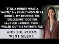 They Called Me A Failed Doctor At The Family Dinner—Until My Brother's Patient File Appeared