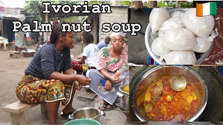 Cooking Ivorian food PLACALI|| How PALM NUT SOUP is made in IVORY COAST|| Placali et sauce graine screenshot 2