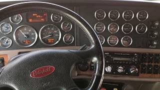 2012 Peterbilt 386  Burgundy Startup and Interior