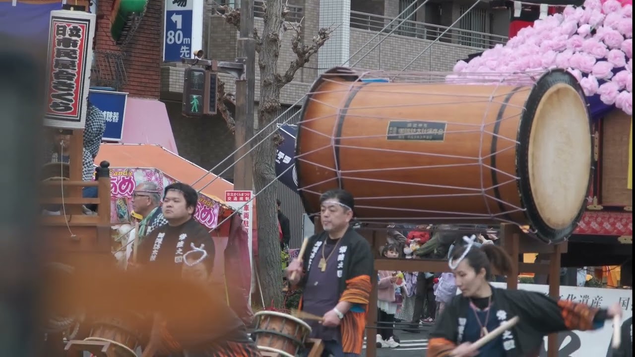 日立さくらまつり2024 和太鼓とお囃子 日立太鼓連盟 - YouTube