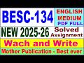 BESC 134 solved assignment 2025-26 in English | besc 134 solved assignment July 2025 | ignou besc134