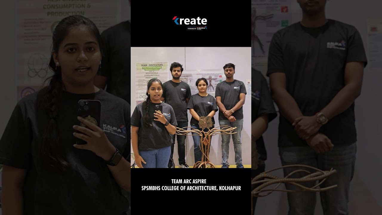 Team Arc Aspire from SPSMBHS College of Architecture secured 2nd Place in Kreate event |Kalika Steel