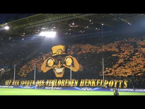 Choreo Borussia Dortmund Málaga CF 3-2 BVB Spenden Mosaico Südtribüne Westfalenstadion