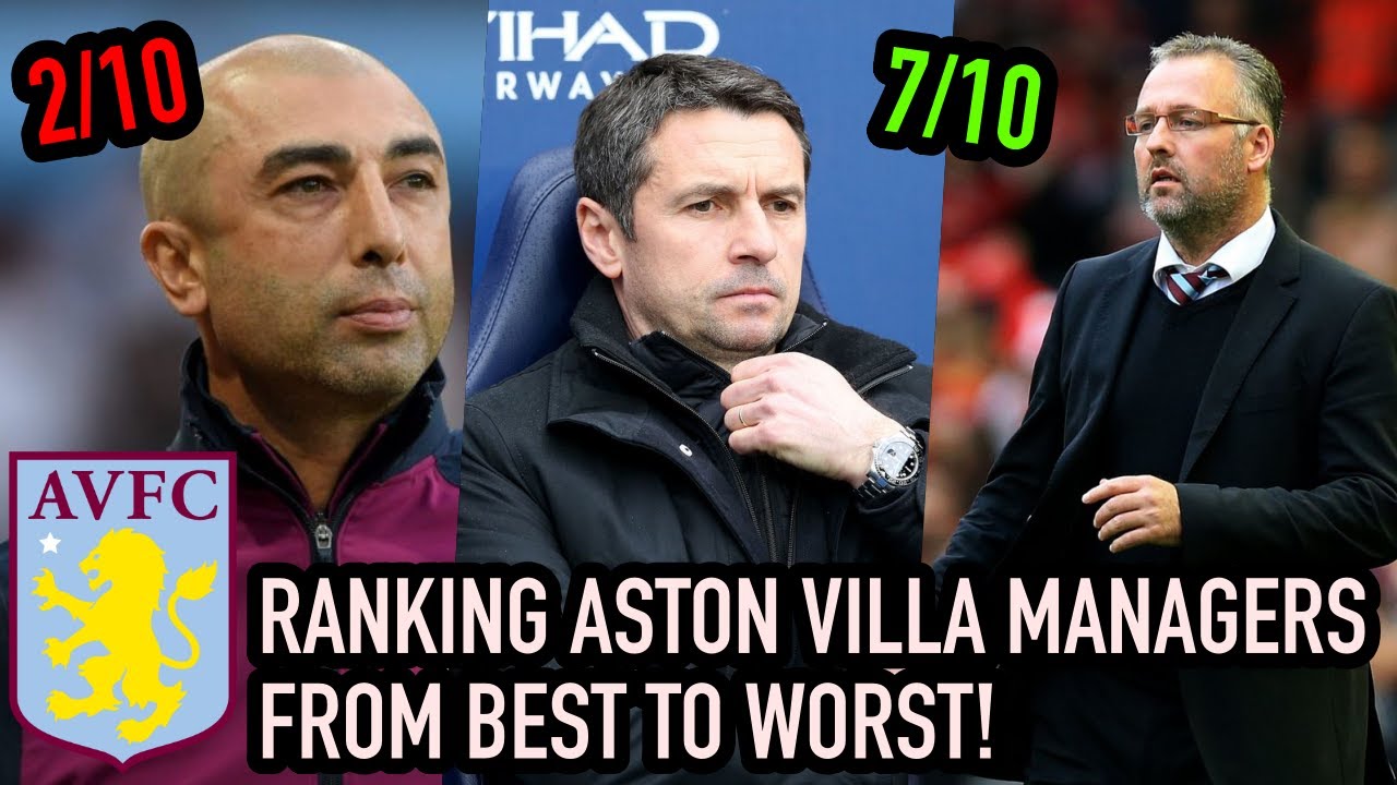 RANKING ASTON VILLA MANAGERS from BEST to WORST! YouTube