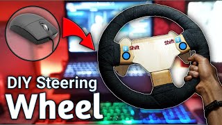 How to make your own gaming wheel for pc | Using mouse #diygamingwheel #gamingwheel