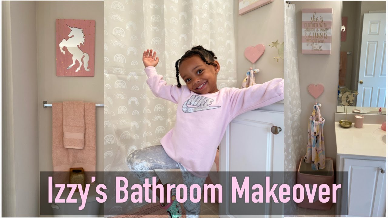 Decorating Izzy's Bathroom! | Makeover | MomVlog - YouTube