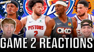 Game 2 Reactions: SGA & Thunder CRUISE vs. Booker & Suns, Cade & Pistons CRUSH Magic | Nerd Sesh