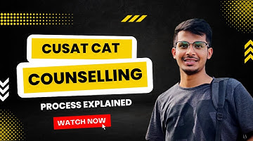 CUSAT CAT Counselling process Explained | How to do option Registration step by step guide