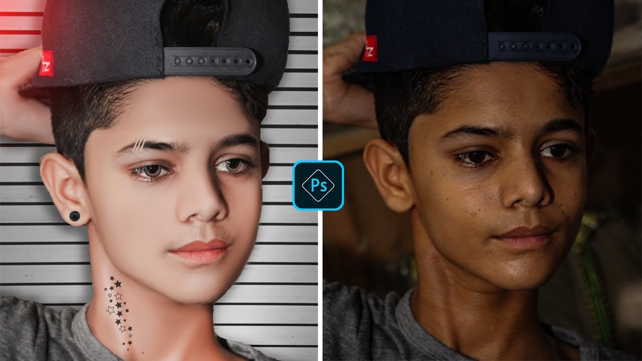 Remove background Skin Retouching Color Grading & Face White Photo Editing in Adobe Photoshop 2023