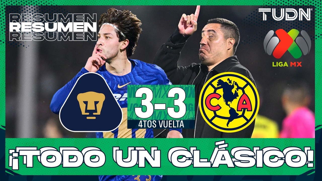 HIGHLIGHTS - Pumas vs América | Liga MX - Cuartos de Final - Vuelta Clausura 2026 | TUDN