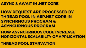 Async & Await in Asp net Core.