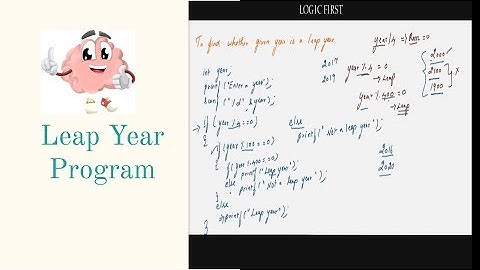 Leap year Program in C