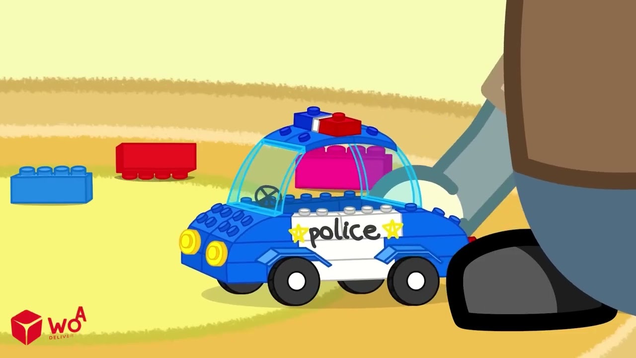 Pretend Play Police with Vehicle Toy, Wolfoo plays with toys and pretend  to play police to helps ambulance and other vehicles pass through a low  tunnel. :D