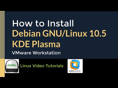 How to Install Debian GNU/Linux 10.5 with KDE Plasma + VMware Tools on VMware Workstation