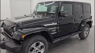2017 JEEP WRANGLER SAHARA 4 DOOR UNLIMITED BLACK 4K WALKAROUND 15059ZA
