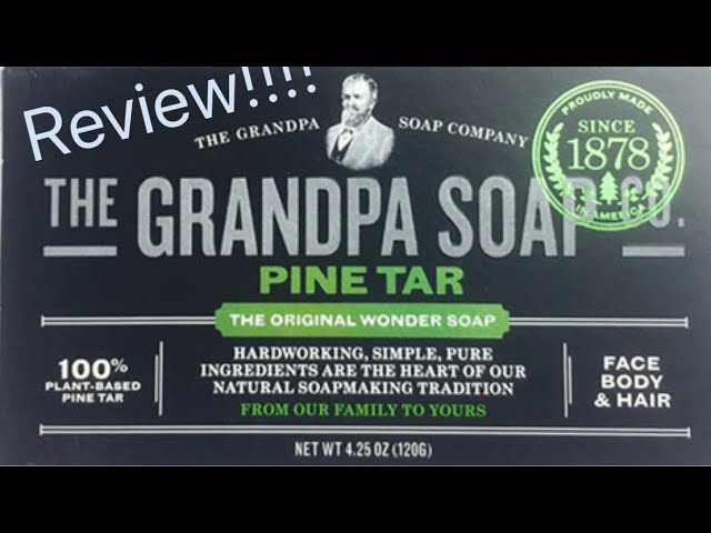 Black Pine Tar Soap - Unscented Vintage Family Recipe Pine Tar