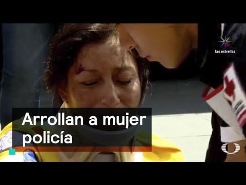 Imprudente conductor arrolla a mujer policía en la CDMX - 10 en Punto