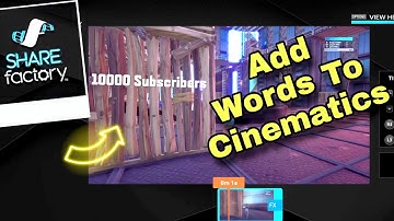 How To Do Cinematics With Words On Sharefactory