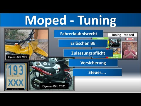 Moped Tuning. Rechtliche Einschätzung der Folgen eines Tuning im Bereich  Kleinkraftrad. 