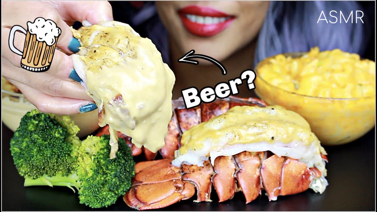 ASMR BACON BEER CHEESE - BUFFALO CHICKEN MAC AND CHEESE - LOBSTER TAILS - Cooking and Eating Sounds