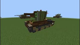 Minecraft: Kliment Voroshilov KV-2 heavy tank / assault gun tutorial