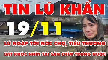 🆘 TIN LŨ KHẨN 19/11: Lũ ngập tới nóc chợ, tiểu thương bật khóc nhìn tài sản chìm trong nước