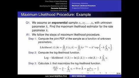 Simulation Modeling 50 Parameter Estimation