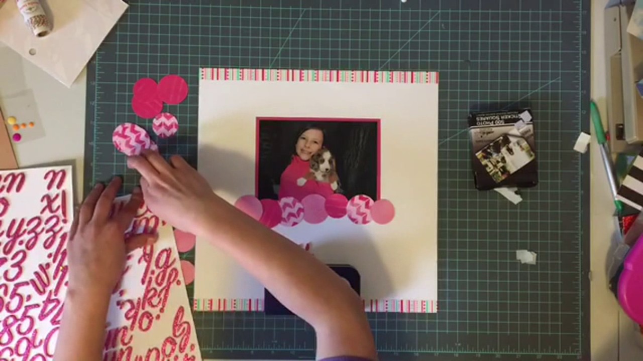 Creating with Kids: Tutorial 1 - Scrapbook Title Page - YouTube