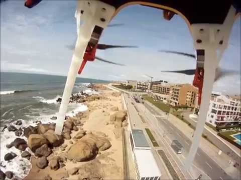 Vista aérea da praia em Vila Nova de Gaia