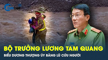 Bộ trưởng Bộ Công an Lương Tam Quang biểu dương Thượng úy cứu người khỏi dòng nước lũ | CafeLand