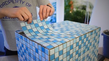 Building a Retro Table out of Mosaic Pool Tiles!
