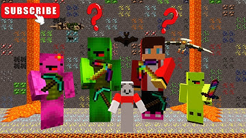 Mikey and JJ Falling Pickaxe Minecraft #livestream