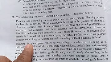 Nikhil Verma ##+2 bst (relationship between planning and controlling) ##