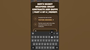 DeFi’s Secret Weapons: Smart Contracts and dApps | Part 4 of 6 | MemeFi#vilalshorts #cryptomusic