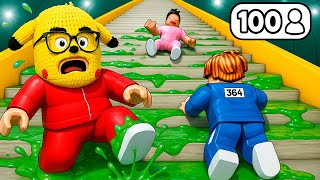 СКУФ ПАДАЕТ 100 раз ПОДРЯД🤣! ДОЙДЕТ ЛИ ДО ВЕРХА в Slippery Stairs?! 💦🏆 - Roblox