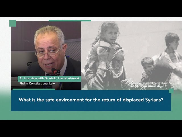 What is the safe environment for the return of displaced Syrians?
