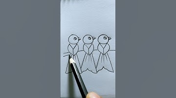 How to draw three birds with the letter Y Y Y #art #trending #shortsvideo #shorts #youtubeshorts