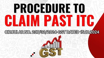 GST: Amnesty scheme as per section 16(4) | rectification application for ITC | annexure A ITC | KK