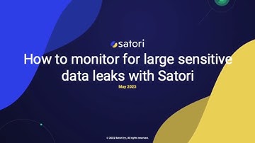 Detecting Sensitive Data Leaks with Satori