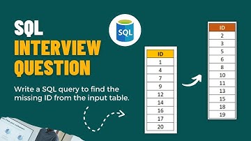 Data Analyst SQL Interview Question || Find the Missing ID from the input table || Important