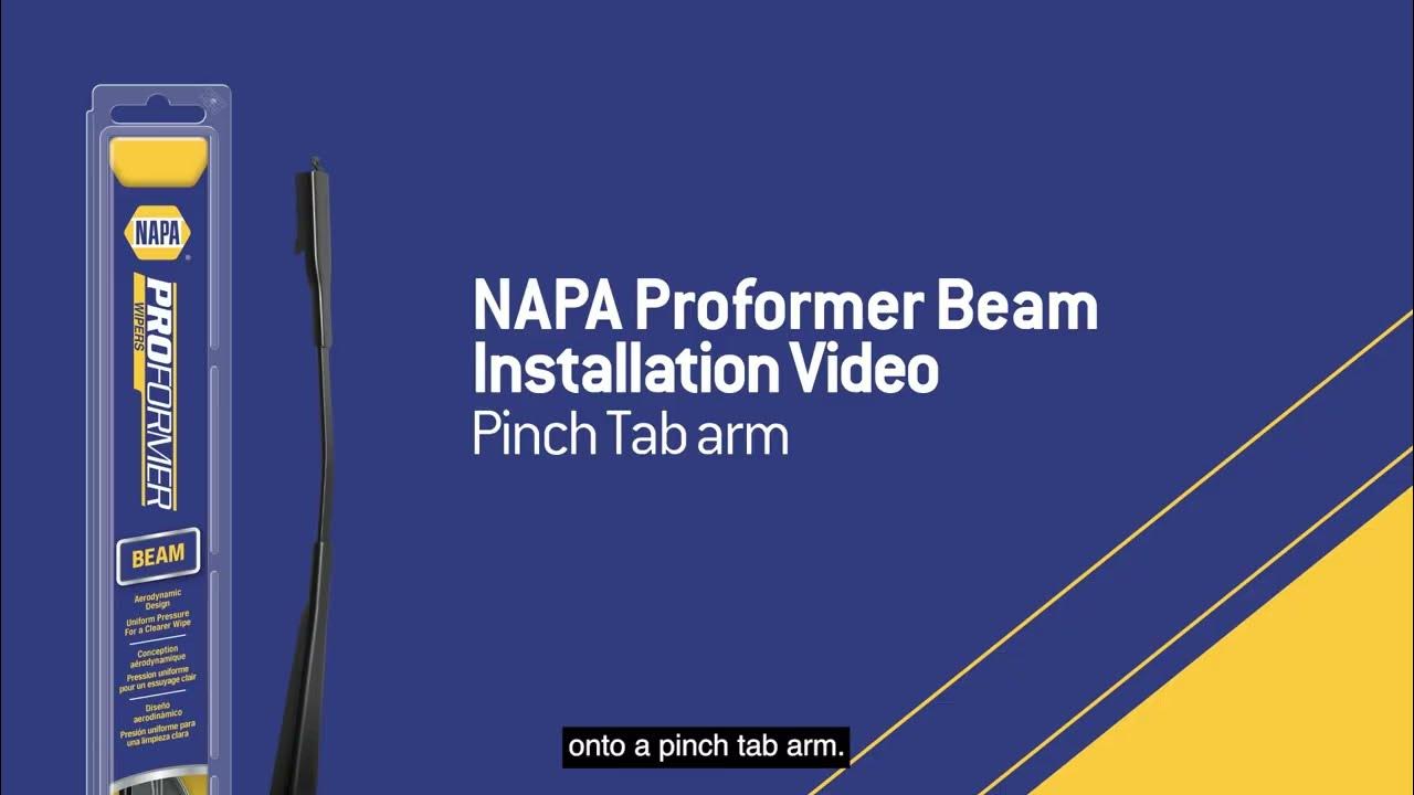 NAPA Proformer Beam Wiper Blade Pinch Tab Arm Installation Video (CC