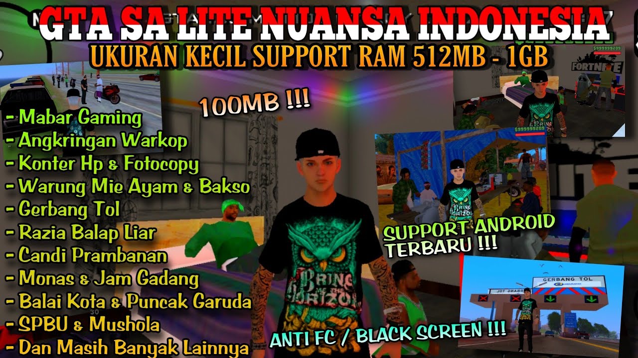 100MB ! GTA SA LITE NUANSA INDONESIA UKURAN KECIL SUPPORT