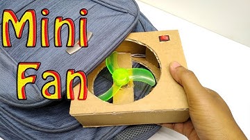 How To Make A Portable Mini Fan | DIY Mini Fan At Home | Electric Fan