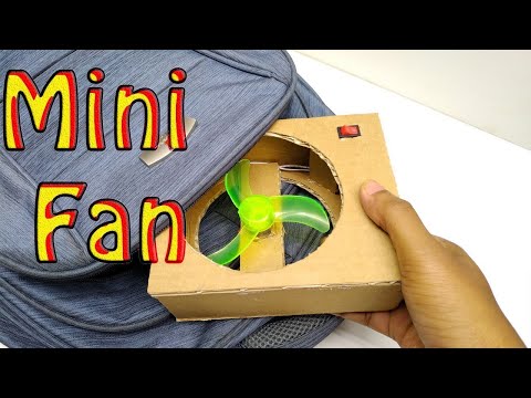 How To Make A Portable Mini Fan | DIY Mini Fan At Home | Electric Fan