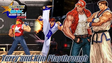 Capcom vs. SNK Pro (Dreamcast) - Terry and Kim Arcade Playthrough